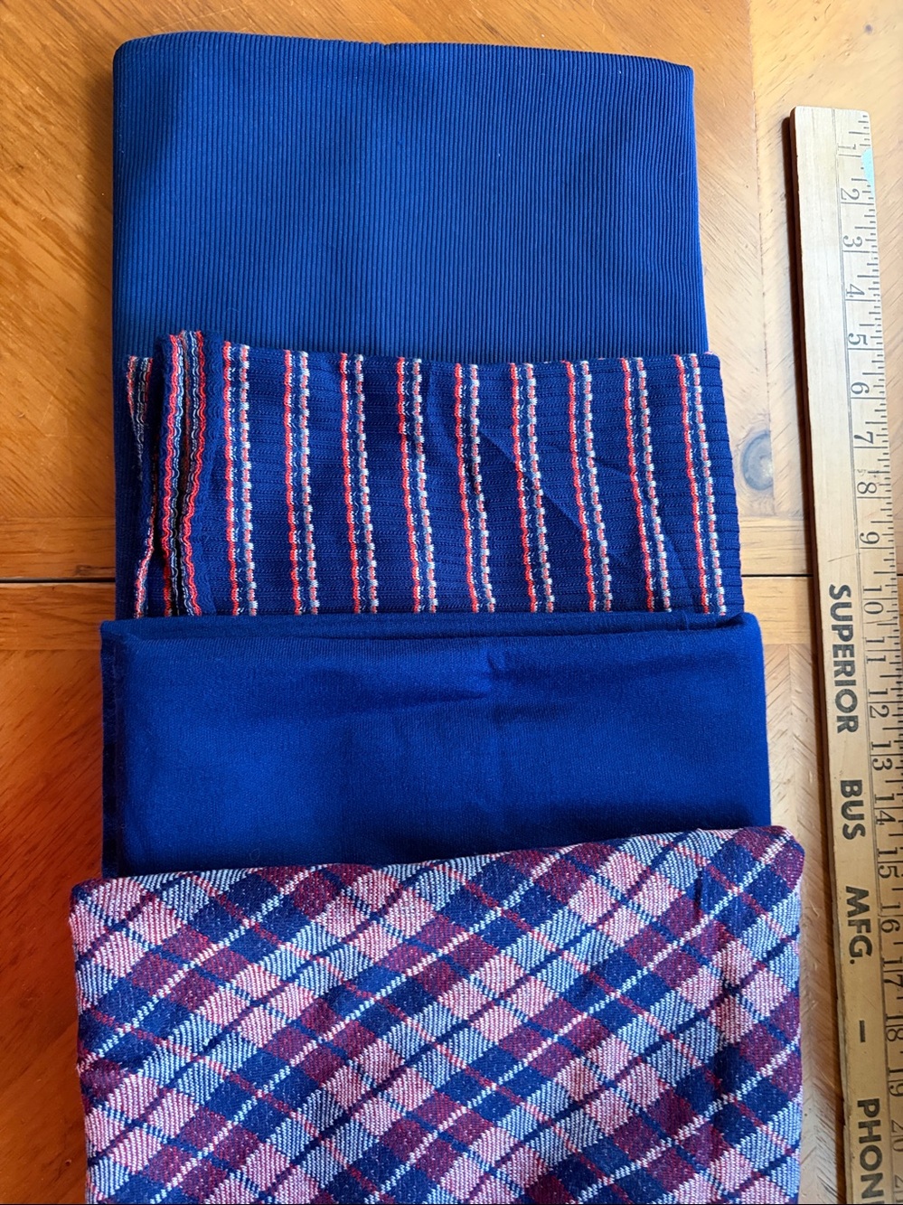 Fabric, 4-Piece Set, Blue, Navy & Deep Blue